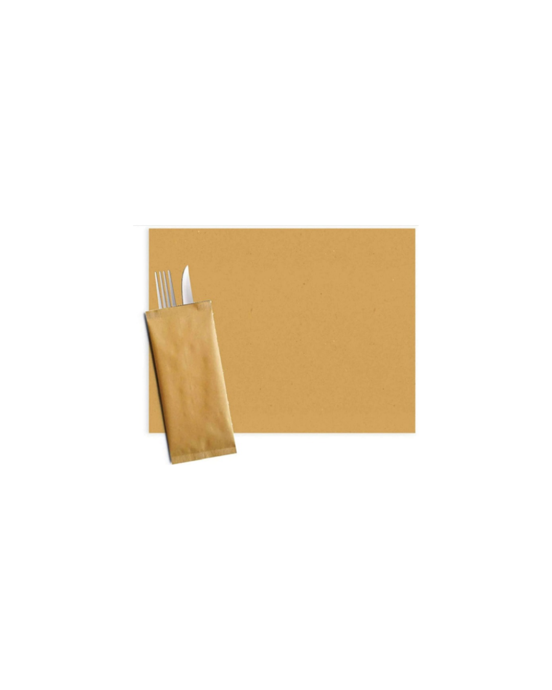 Buste Portaposate Cartapaglia 25x10,5 cm, con tovagliolo 1V. - immagine 3